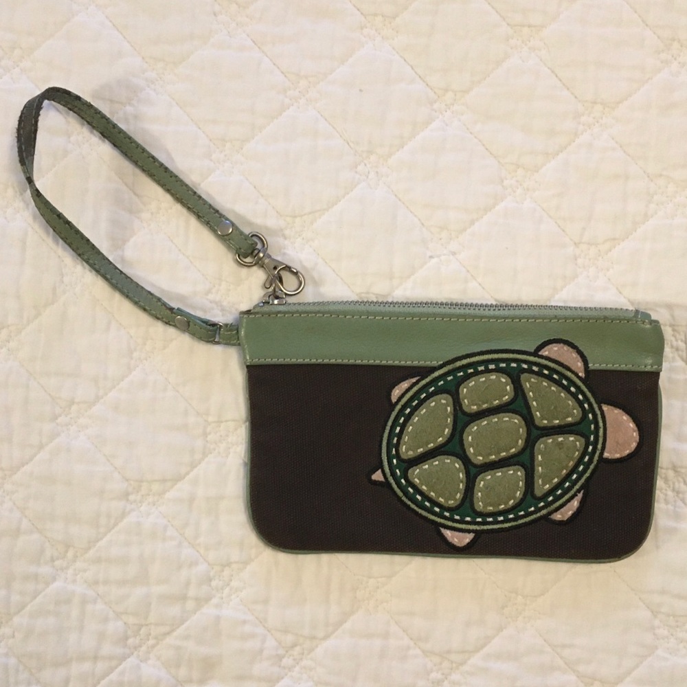 Paul & Joe for Target green/brown turtle wristlet